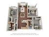 Crossroad Commons_3 Bedroom B_3D Floor Plan